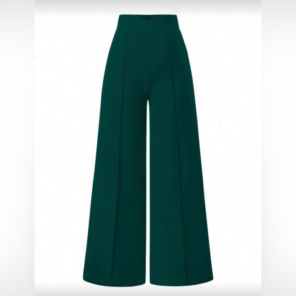 Women High Waist Straight Loose Elegant Pants - M